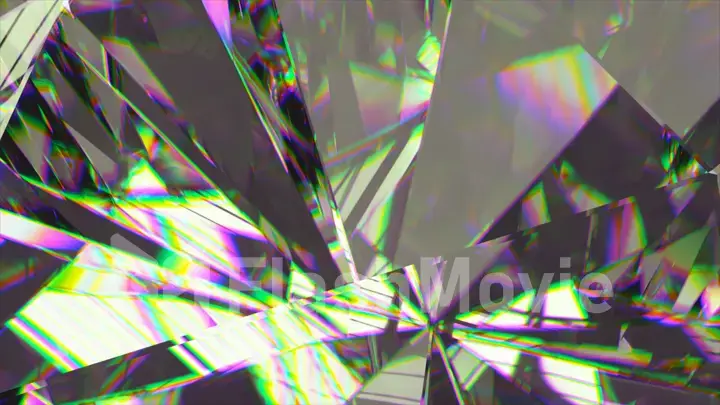 Diamond close up. Edges of a diamond. Refraction of light. Rainbow.Transparent. Gemstone. 3d illustration