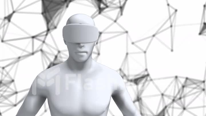 Points of virtual reality on the digital human, vr seamless animation