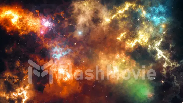 Universe filled with stars, nebula and galaxy 3d illustration