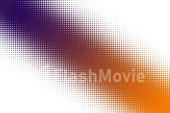 Abstract colorful halftone dots diagonal illustration with copy space