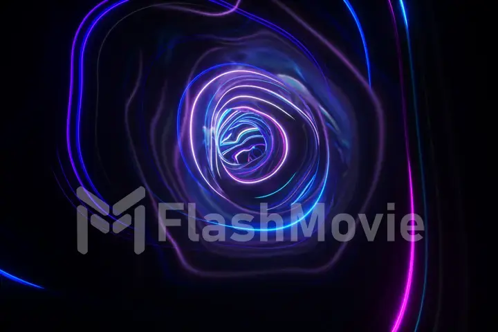 Abstract colorful background of topographic map concept. Wavy backdrop. Space surface. magic neon light curved swirl line. Modern light spectrum 3d illustration
