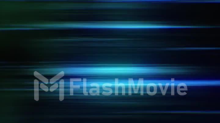 Abstract fractal neon background of bright lines. Glowing stripes. 3d animation of a seamless loop