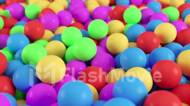 Colorful background from a pile of abstract spheres