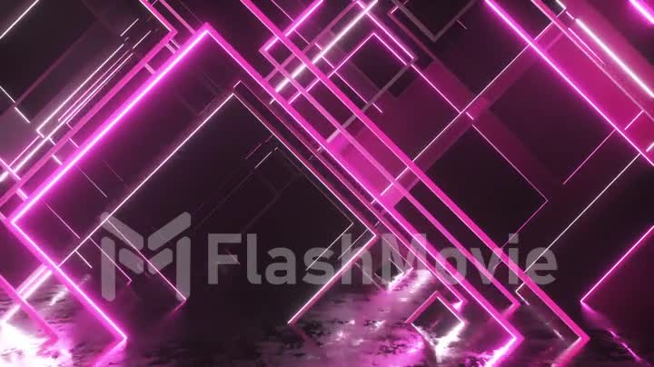 Movement of glass neon blocks