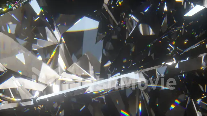 Beautiful slowly rotating diamond. 3d illustration, nice looping abstract background.