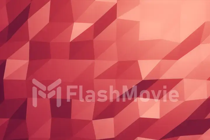 Smooth polygons waves perfect seamless loop of slow motion polygon waves 3d illustration