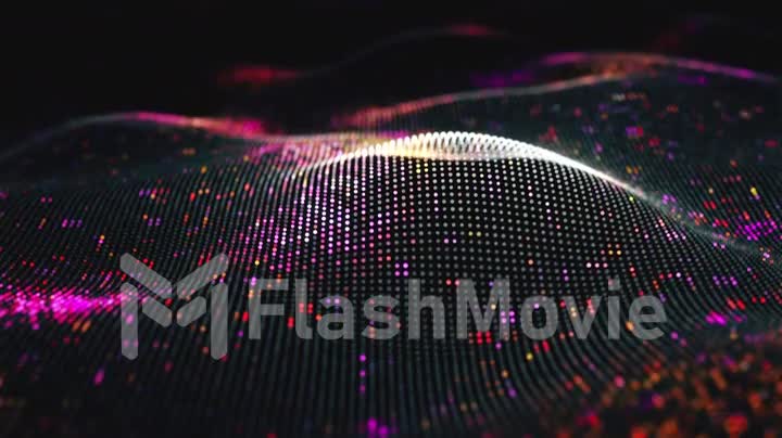 Abstract glowing virtual neural network of artificial intelligence