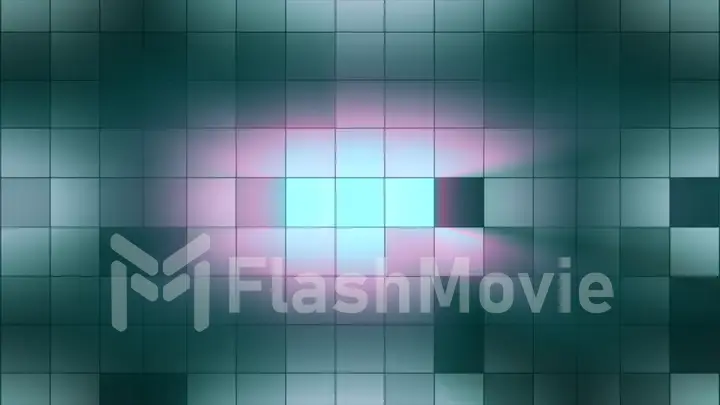 Background light squares blink. Club atmosphere. Shine