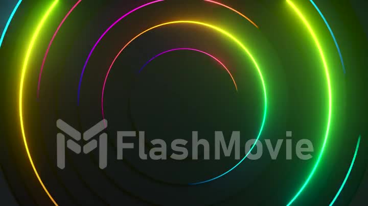 Radial abstract neon background