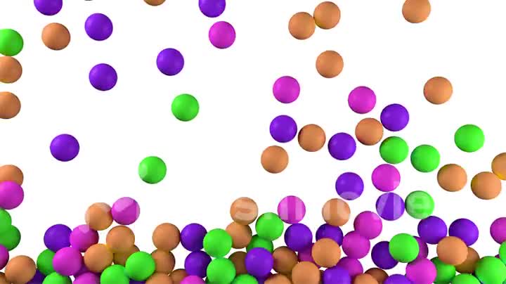 Falling colorful balls