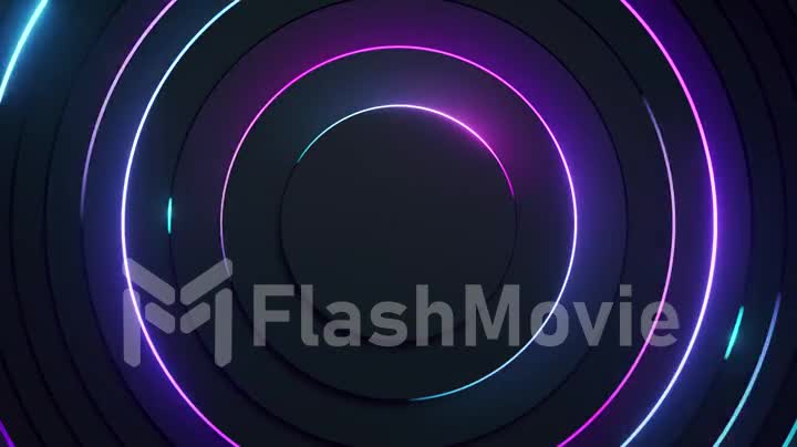 Radial abstract neon background
