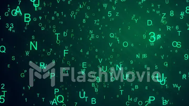 Abstract digital background. Machine code. Hexadecimal code. Random digits and letters colored illustration.