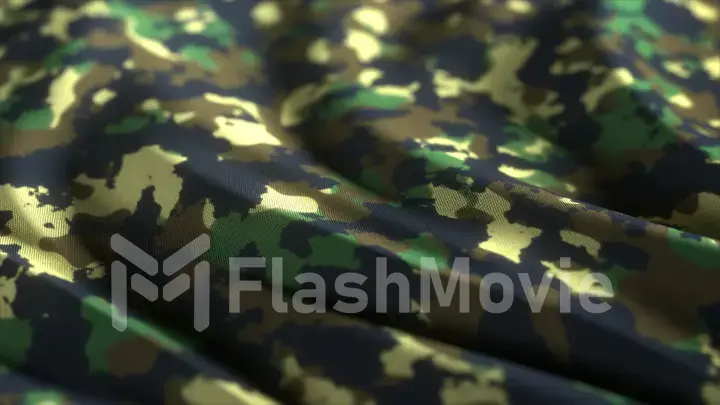 3d illustration on military camouflage fabric. Military background. Elegant and luxurious dynamic style for military and military action template.