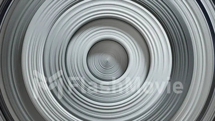 Abstract pattern of circles with displacement effect. White blank rings. Abstract background for business presentation. The center is shifted to the side. 3d illustration