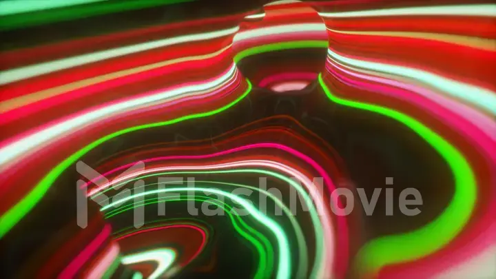 Abstract colorful background of topographic map concept. Wavy backdrop. Space surface. magic neon light curved swirl line. 3d illustration