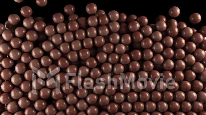 Chocolate candy balls with alpha matte