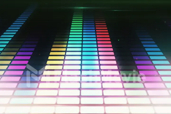 Coloprful audio equalizer background, music control levels
