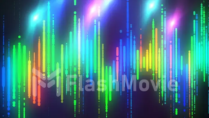 Sound waves colorful light audio signal design.