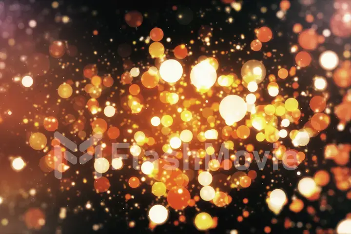 Falling golden particles background