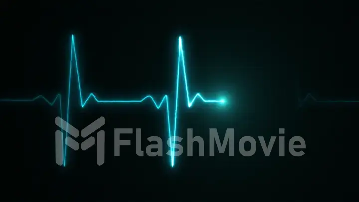 Cardiogram cardiograph oscilloscope screen blue illustration background