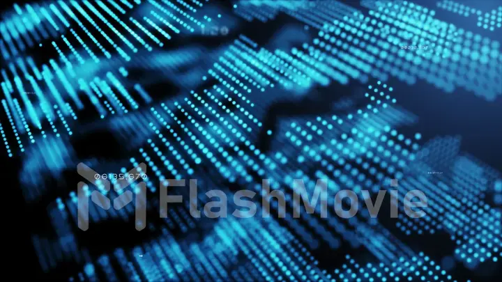 Abstract motion background with blue stripes. 3d illustration