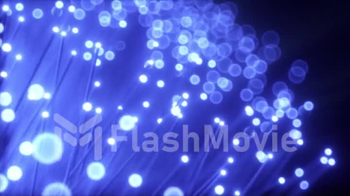 3d render rotation of optical fiber. Seamless loop 4k animation. The concept of technology and data transfer