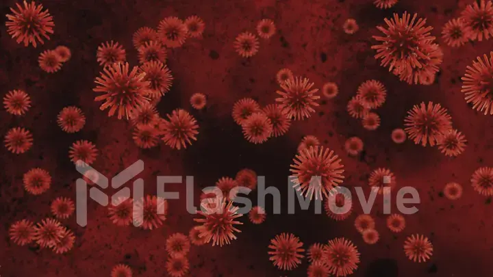 A deadly coronavirus bacterium under a microscope. Pathogen outbreak of bacterium and virus, disease causing microorganisms like the Coronavirus - 3d illustration
