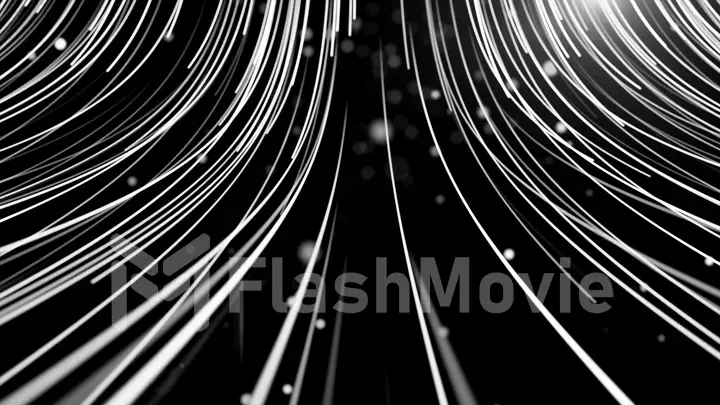 Abstract background with animation moving of lines for fiber optic network 3d illustration.See more color options in my portfolio