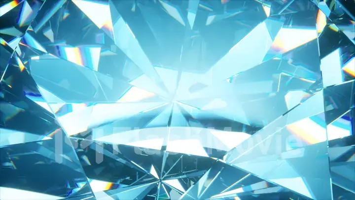 Beautiful slowly rotating diamond. 3d illustration, nice looping abstract background.