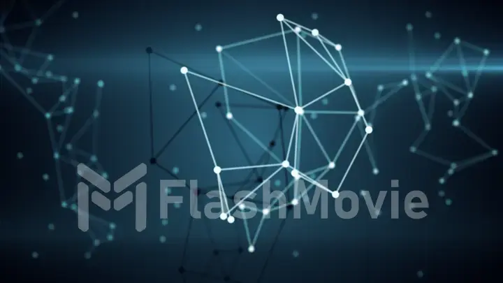 Abstract communication technology network digital background copy space 3d illustration