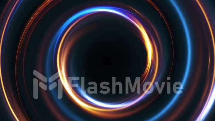 Abstract seamless loop neon background luminous swirling Glowing spiral cover