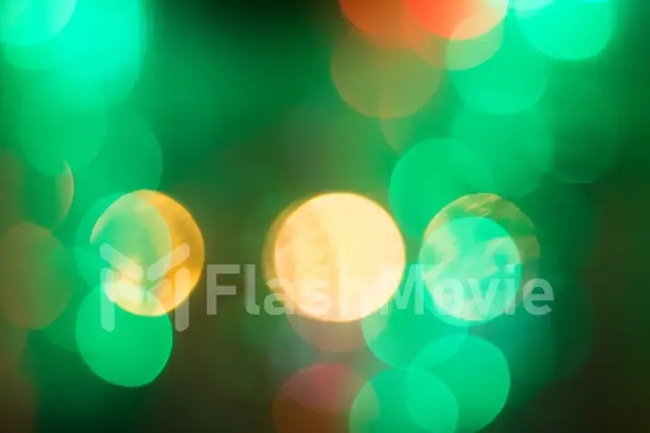 abstract blurred of blue and silver glittering shine bulbs lights background:blur of Christmas wallpaper decorations concept.xmas holiday festival backdrop:sparkle circle lit celebrations display.