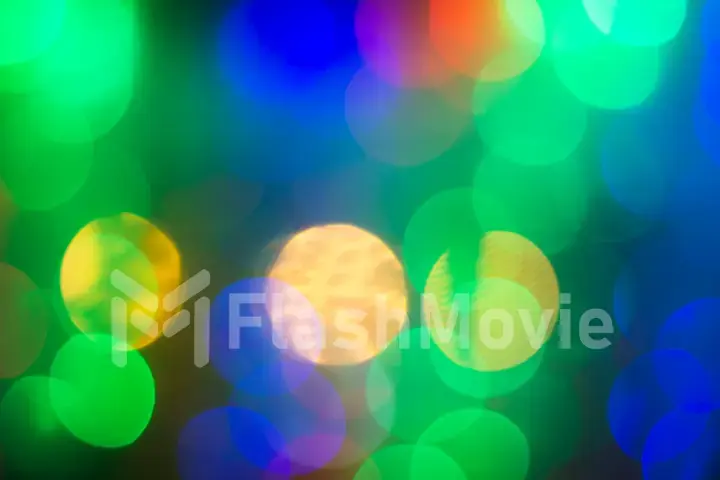 abstract blurred of blue and silver glittering shine bulbs lights background:blur of Christmas wallpaper decorations concept.xmas holiday festival backdrop:sparkle circle lit celebrations display.