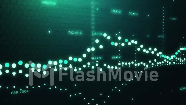 Futuristic heads up display green abstract interface
