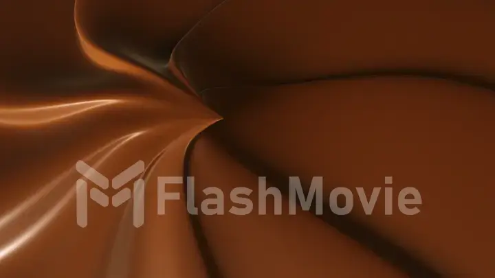 Chocolate truffle rotation close up. 3d illustration