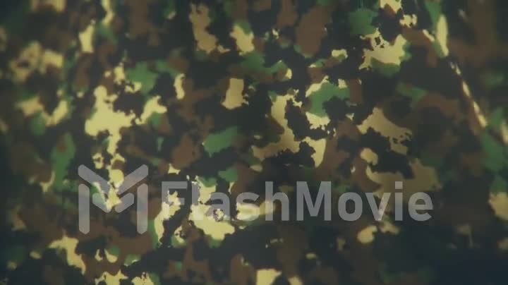 Animation on military camouflage fabric. Military background. Elegant and luxurious dynamic style for military and military action template.