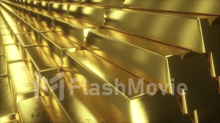Stairs made of gold bars or bullions