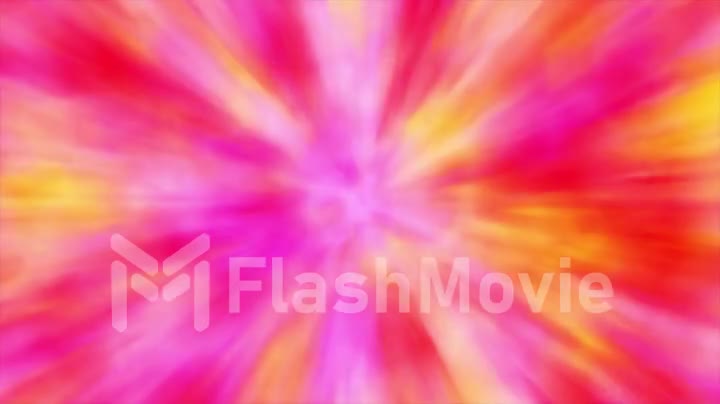 Color neon gradient. Moving abstract blurred background. The colors vary with position. Purple pink blue ultraviolet. Tie Dye Watercolor Background.. 3d animation of seamless loop