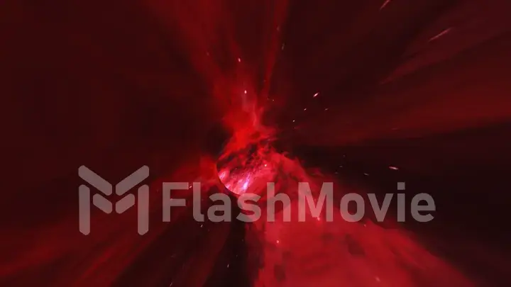 Magic wormhole - a twist in outer space flight into a black hole