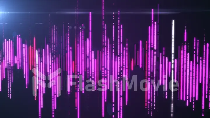 Sound waves colorful light audio signal design.