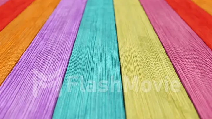 Old wood plank rainbow background with depth of field. 3d illustration