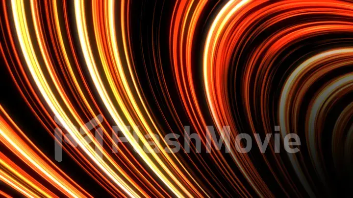 Abstract animated glowing gold background 3d illustration