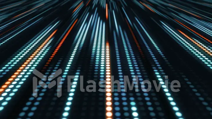 Abstract motion background, blue and orange light streaks