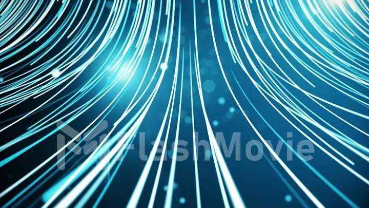 Abstract background with animation moving of lines for fiber optic network 3d illustration.See more color options in my portfolio