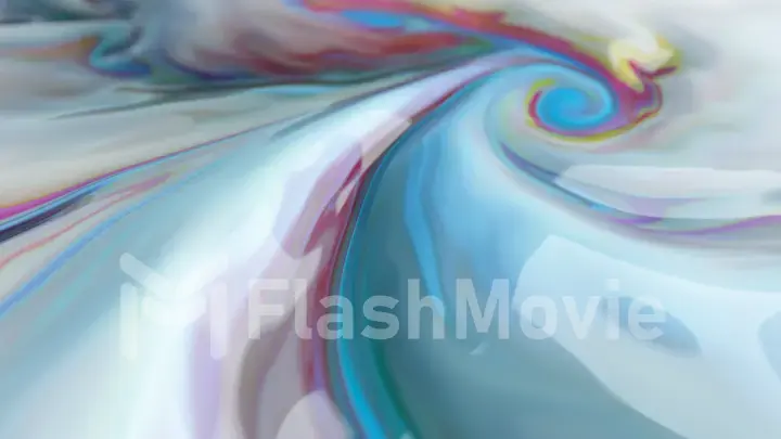 Abstract color moving background close up. Realistic 3d illustration