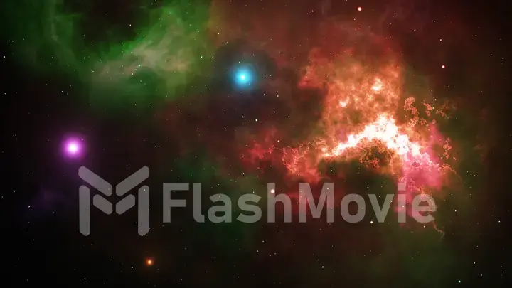 Open space, stars and nebulae in space