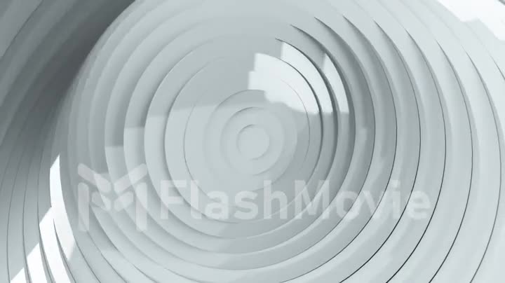 Abstract pattern of circles with the effect of displacement and rotation