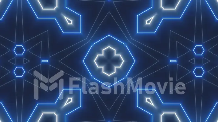 VJ Fractal kaleidoscope background, Background motion with fractal design 3d illustration