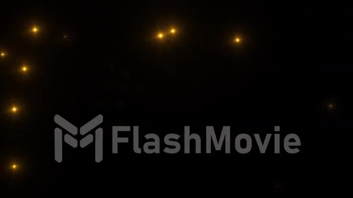 Camera flash light on black background