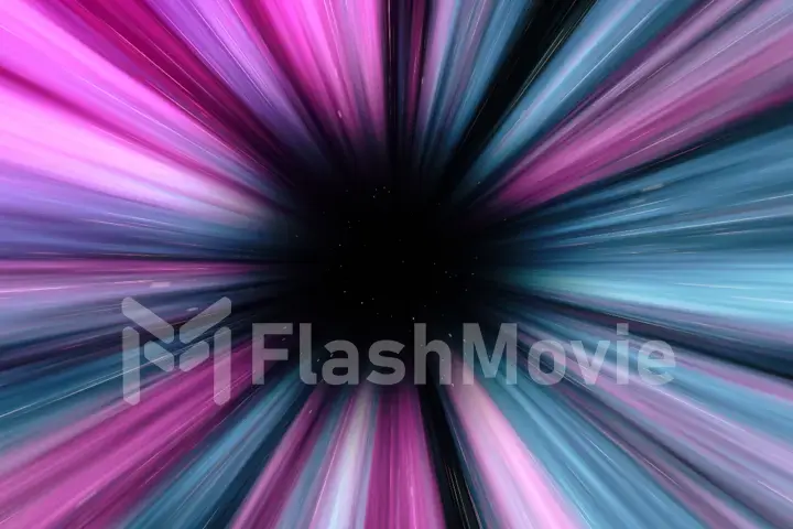 Flying in an abstract tunnel space-time continuum.Time 3d illustration for science films, music videos, broadcast, relaxation, meditation, audio visual performance, light show, night clubs.